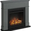 Tagu FM462 GR3 23PF1A cheminée électrique au sol avec brûleur de 1500W, Gris foncé