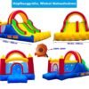Ballsea Château gonflable ,escalade des roches, grand mur d'escalade avec 2 toboggans de course à l'arrière et un château gonflable pour enfants avec ventilateur – Image 4